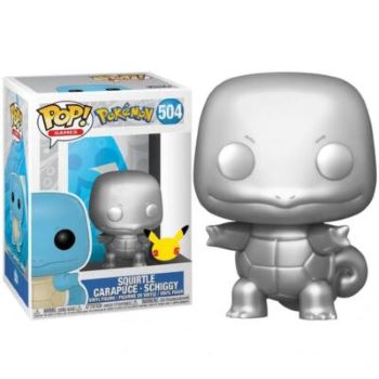 FUNKO POP SQUIRTLE SILVER POKEMON BOLLINO 25 ANNI GAMES 504