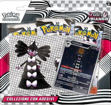 POKEMON FUOCO BIANCO COLLEZIONE CON ADESIVI GOTHITELLE ITA