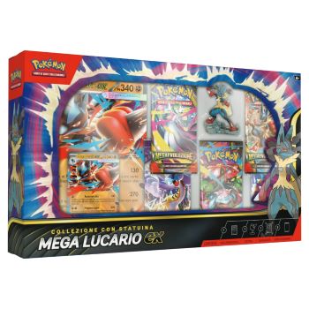 POKEMON COLLEZIONE CON STATUINA MEGA LUCARIO EX ITA
