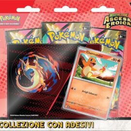 POKEMON ASCESA EROICA COLLEZIONE CON ADESIVI CHARMANDER ITA