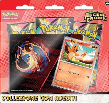 POKEMON ASCESA EROICA COLLEZIONE CON ADESIVI CHARMANDER ITA