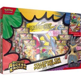 POKEMON COLLEZIONE CON POSTER PREMIUM MEGA LUCARIO ASCESA EROICA ITA