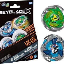 BEYBLADE X DUAL PACK UX HACK VIKING 4-55O & CIRCLE GHOST 4-60LR HASBRO TAKARA TOMY
