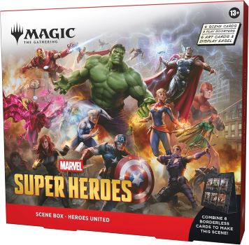 MARVEL SUPER HEROES SCENE BOX HEROES UNITED MAGIC THE GATHERING ENG