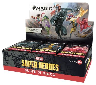 MARVEL SUPER HEROES BOX 30 BUSTE MAGIC THE GATHERING ITA